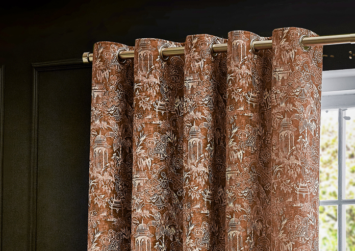 Bengal Eyelet, Amber - Ready Made Curtains - Image 9
